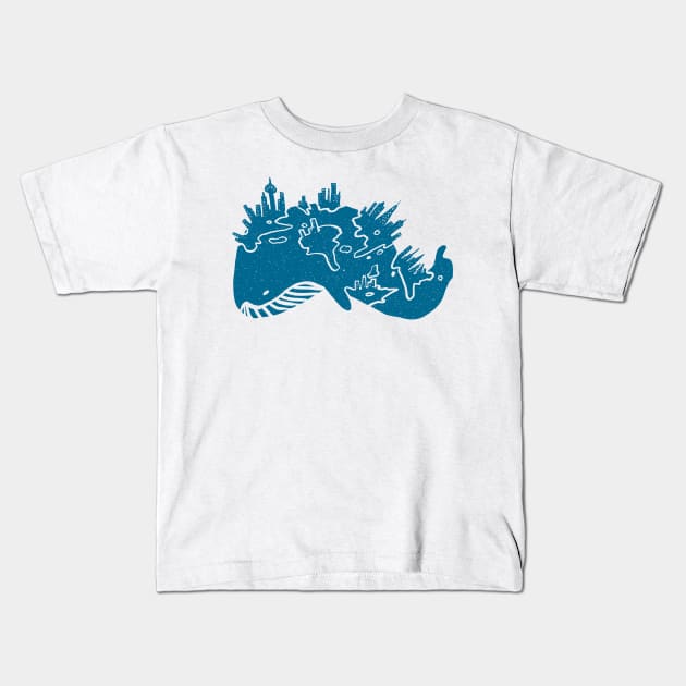 whale city Kids T-Shirt by barmalisiRTB